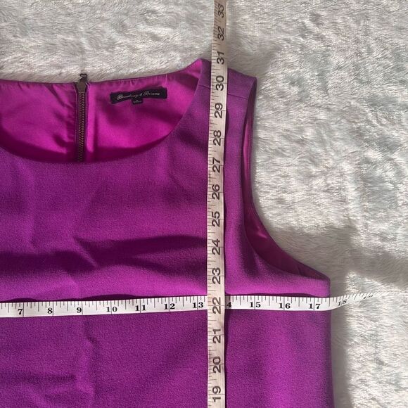 Broadway and Broome Purple Lined Back Zip Sleeveless Shift Dress Size Small - Picture 6 of 7